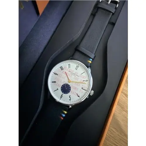 Stuhrling Men`s Watch White Dial with Black Strap