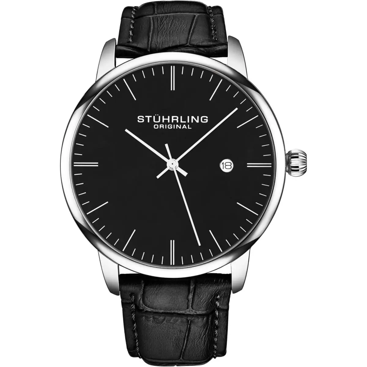 Stuhrling Original Men`s Watch Dress Watch 40Mm Ultra Slim Mens Watch Leather S