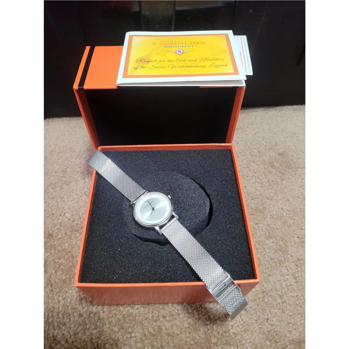 Stuhrling Diamond Womens Watch Krysterna Iuh-lm Swiss Quartz 50 Atm JB3 by Stührling