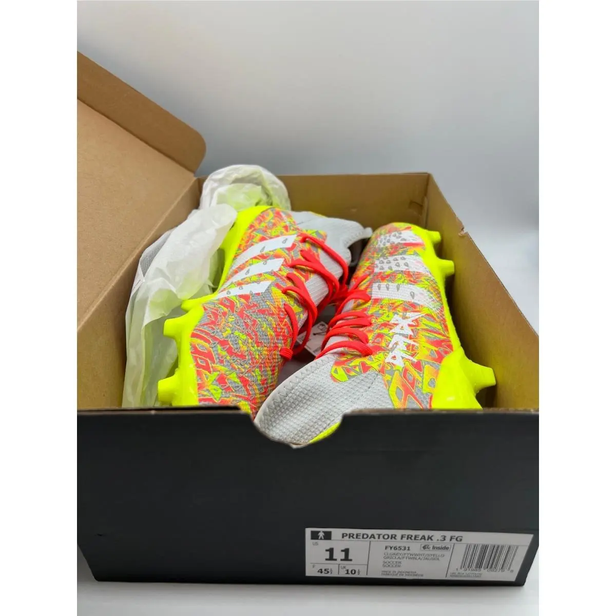 Adidas shoes - Adidas Predator Freak - Predator Freak - FY6531 - Clear Grey / Cloud White / Solar Yellow (UPC: 191985092798) 0