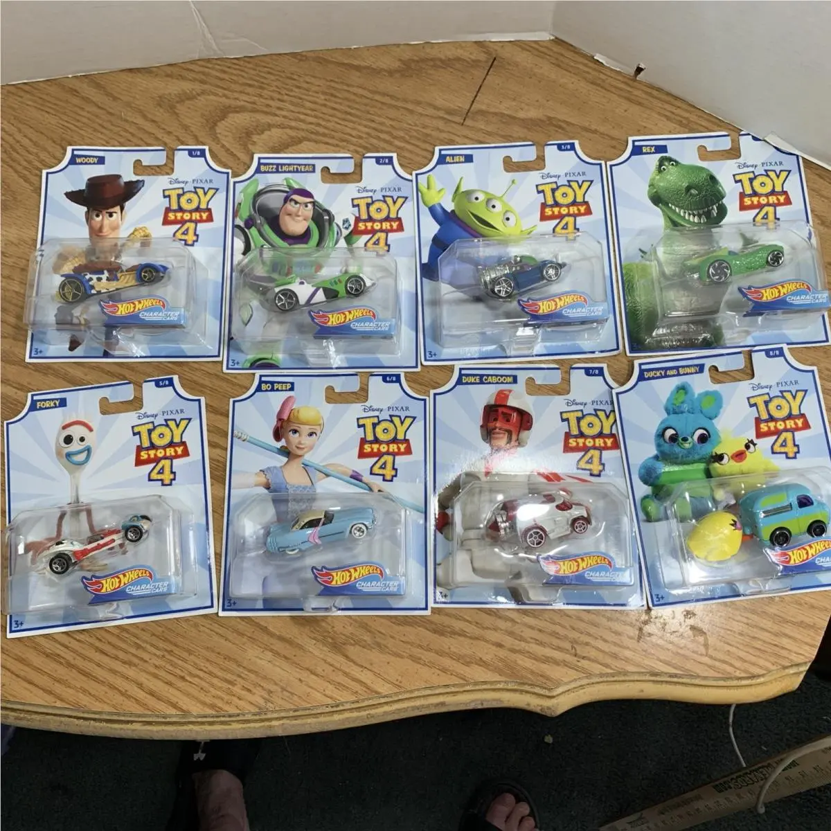 Mattel Hot Wheels Disney Toy Story 4 Character Cars Die Cast Full Set 1-8