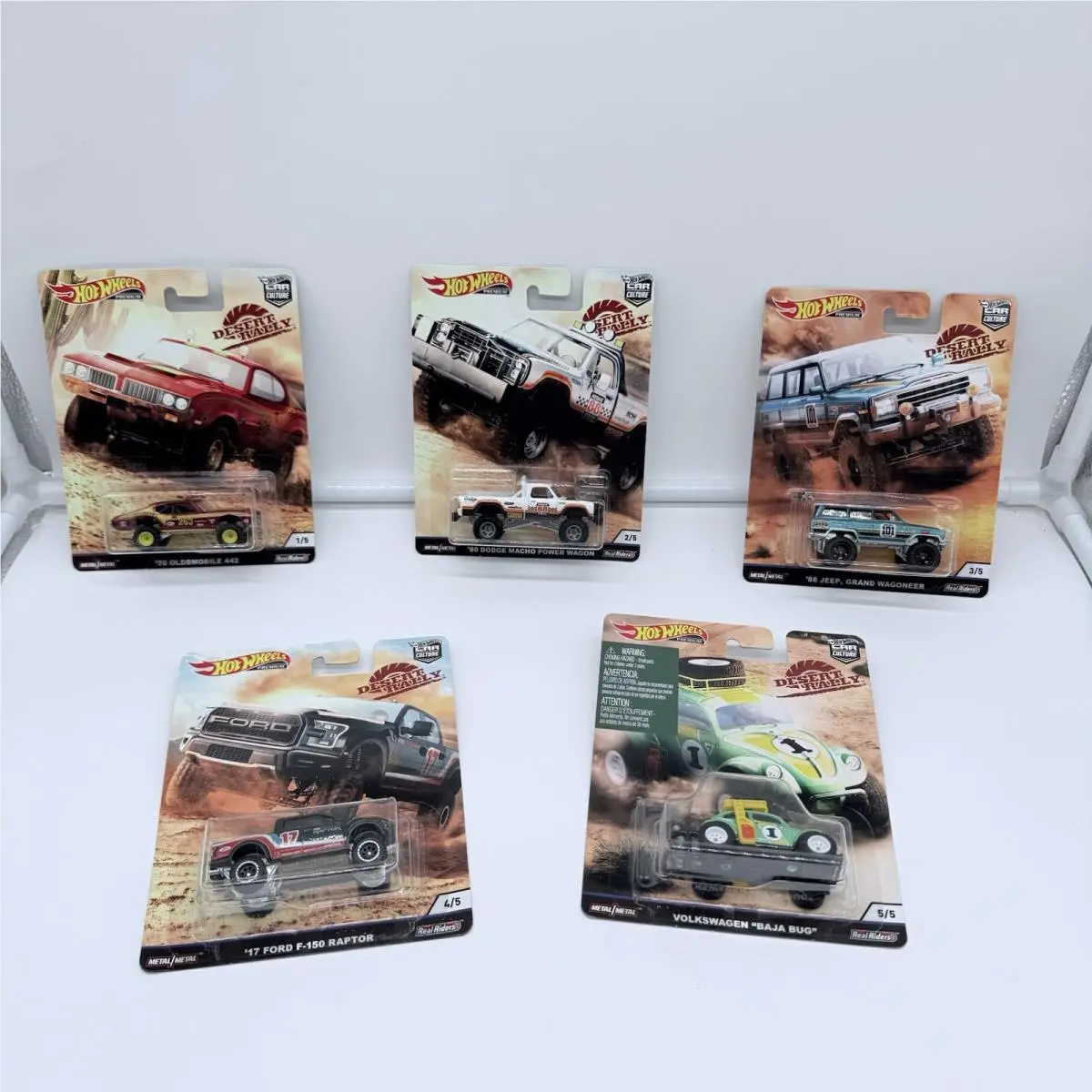 Hot Wheels Premium Desert Rally Complete Set 5 Car Culture Real Riders