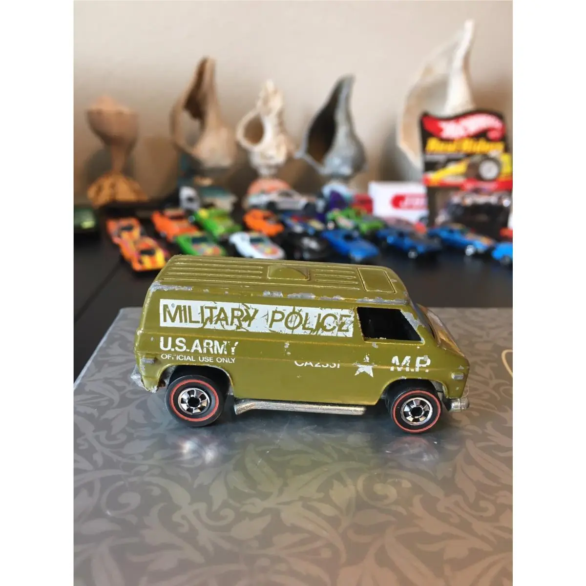 1974 Hot Wheels Red Line Flying Colors Olive U.s. Army Military Police Super Van