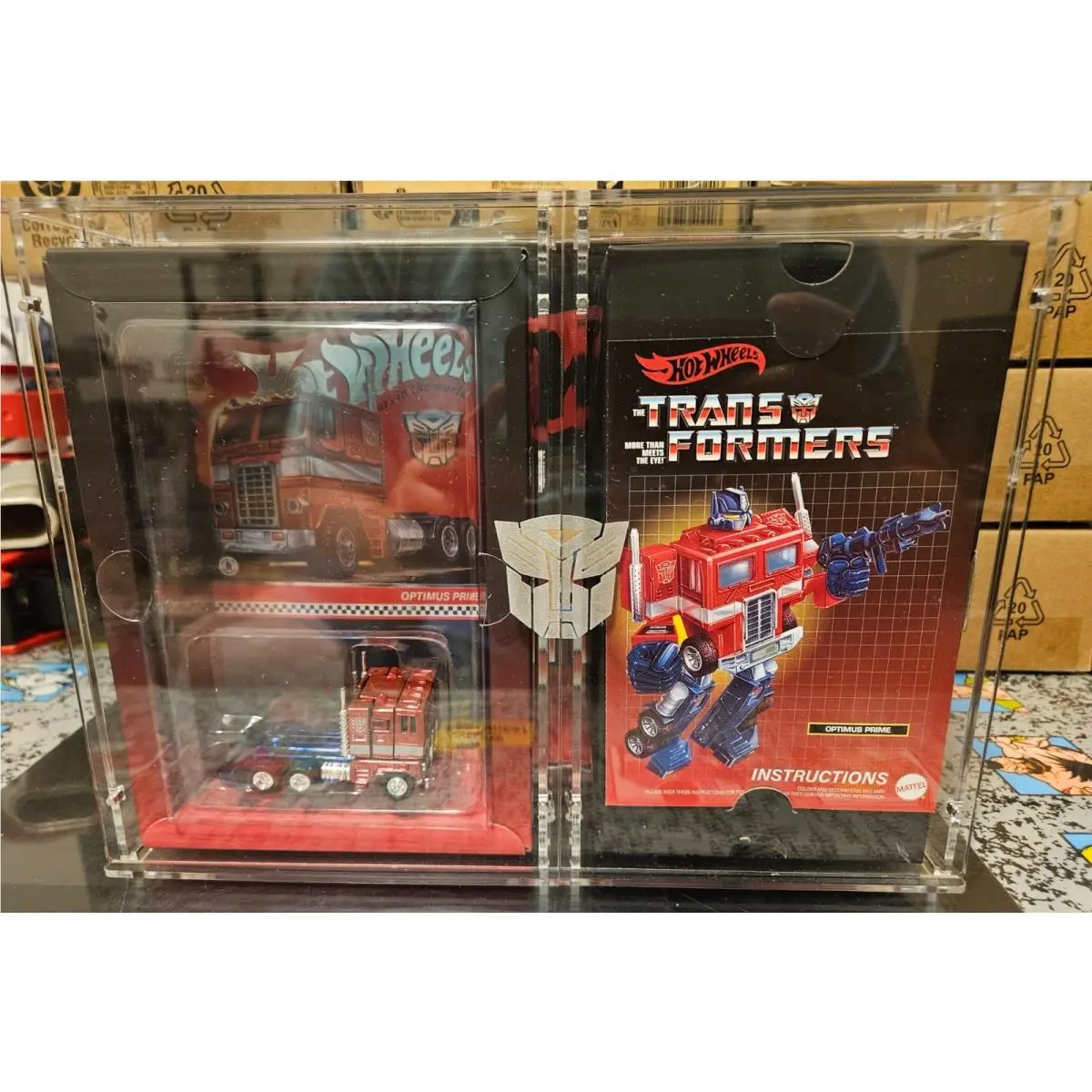Hot Wheels Rlc 2024 x Transformers Optimus Prime Action Figure HXT02-9993 Case