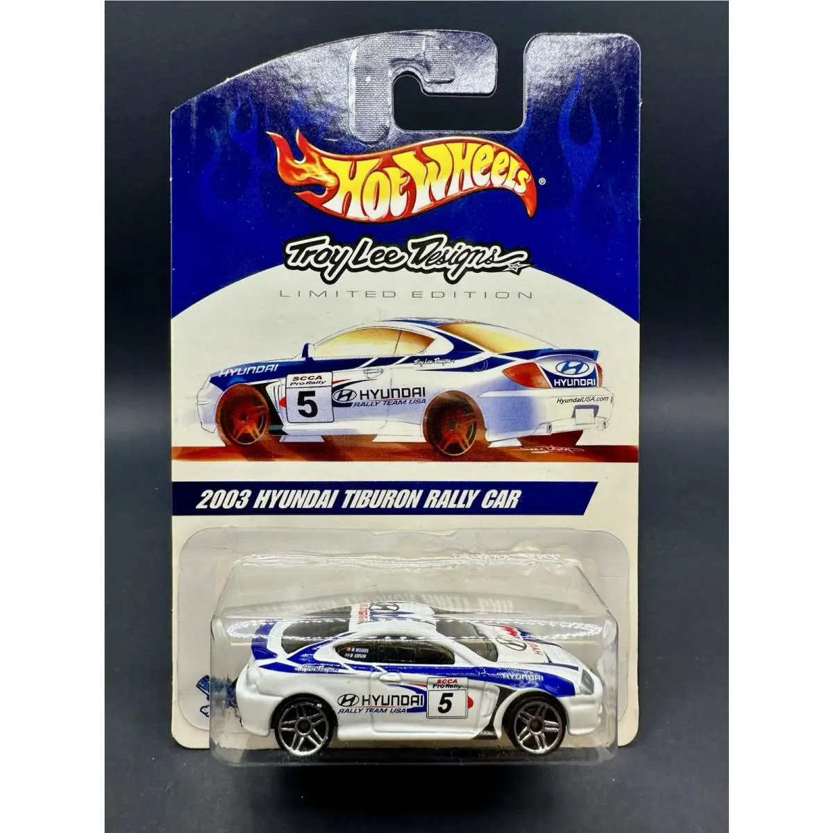 2002 Hot Wheels Troy Lee Designs Hyundai Tiburon Rally Car