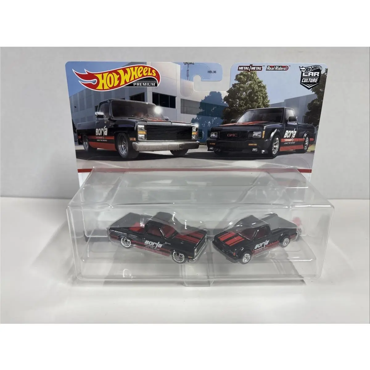 Hot Wheels Premium Car Culture 2-pack Borla 83 Chevy Silverado 91 Gmc