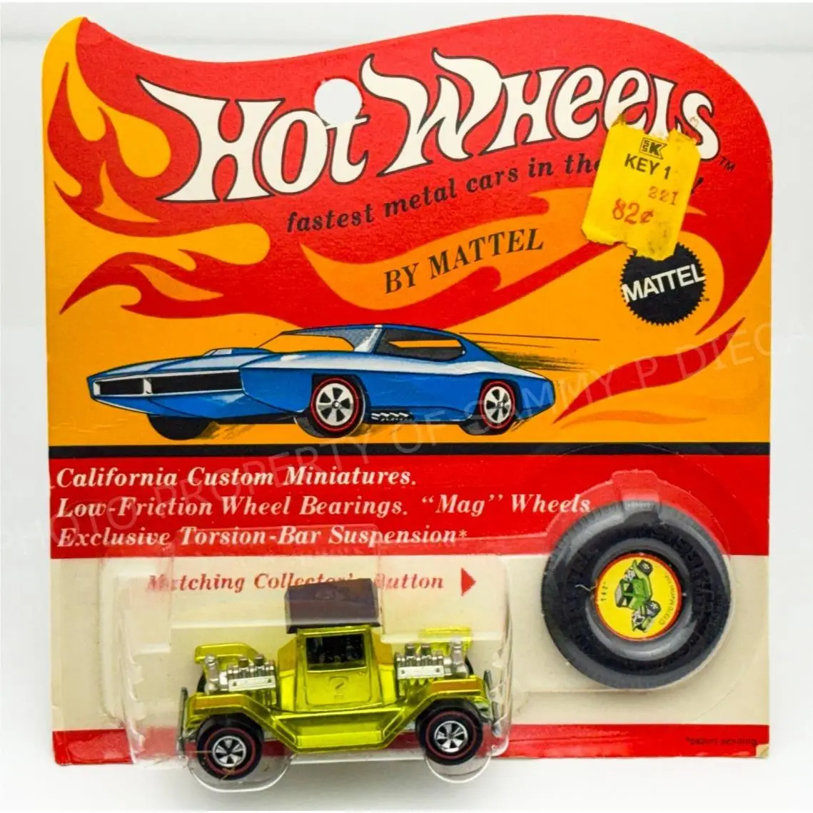 Hot Wheels Redline T-4-2 Yellow HK Black Interior in Blisterpack