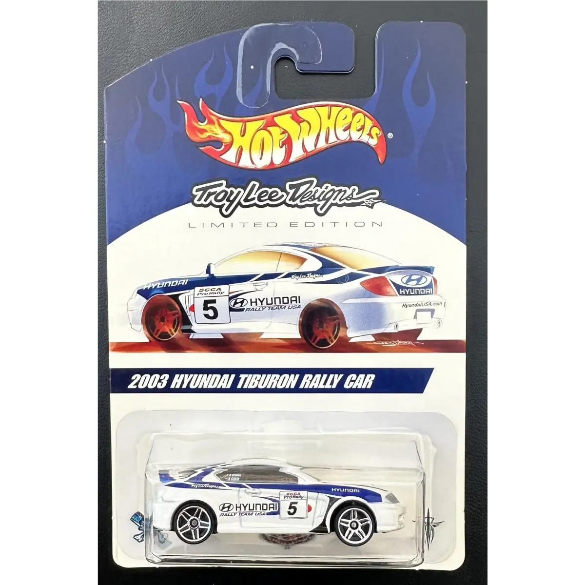 Hot Wheels Troy Lee Designs 2003 Hyundai Tiburon Rally Car