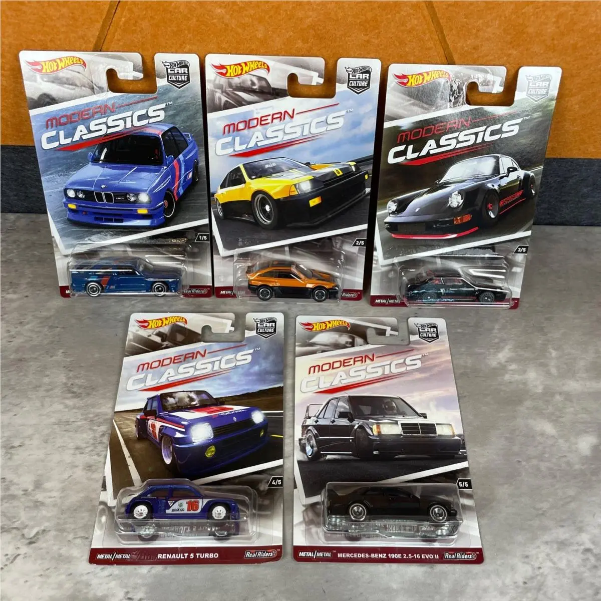 Hot Wheels Car Culture Modern Classics Set Bmw M3 Honda Crx Porsche 964 Mercedes