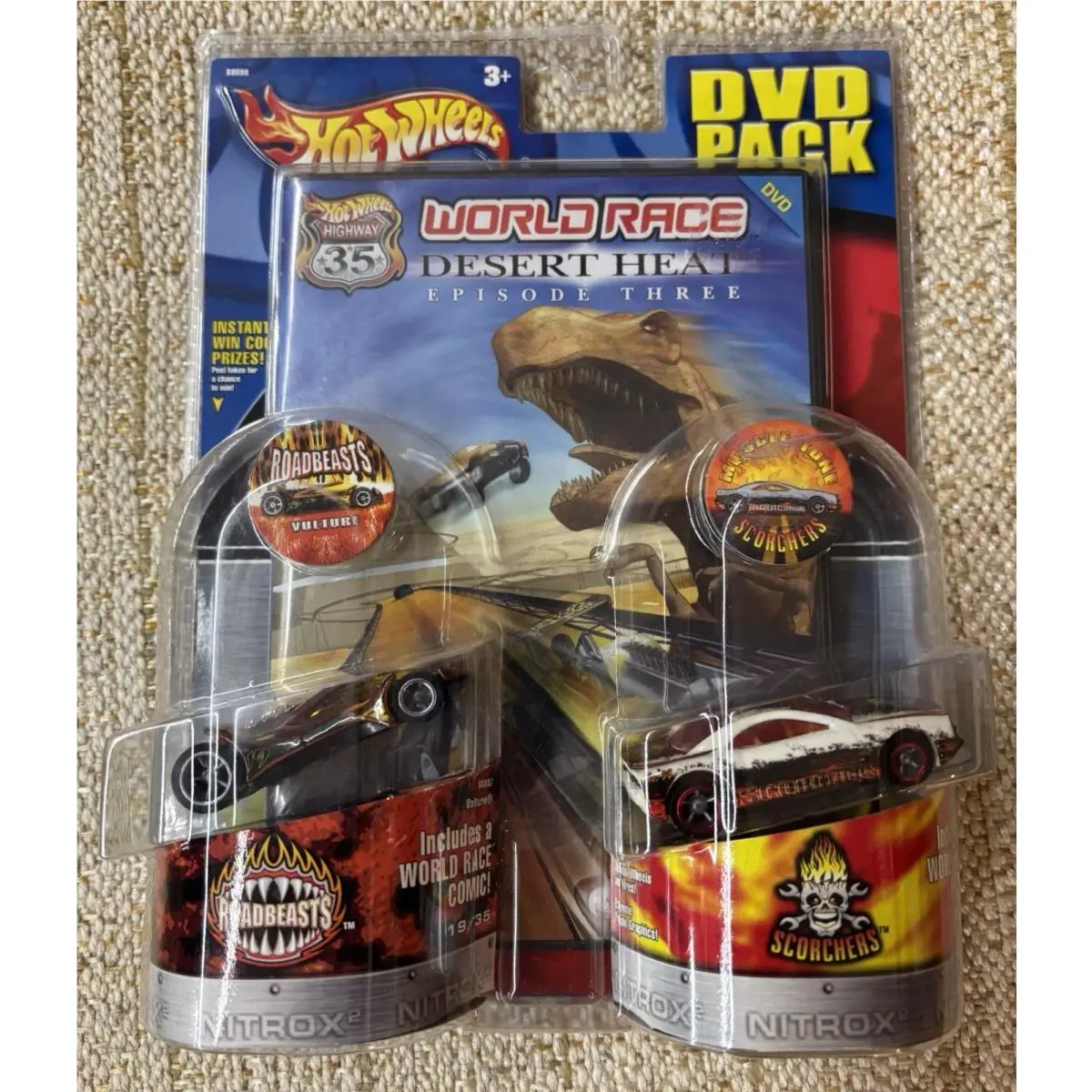 Hot Wheels Vulture & Muscle Tone Highway 35 World Race Vulture Muscle Tone 19 35 Video Pack Hot Wheels