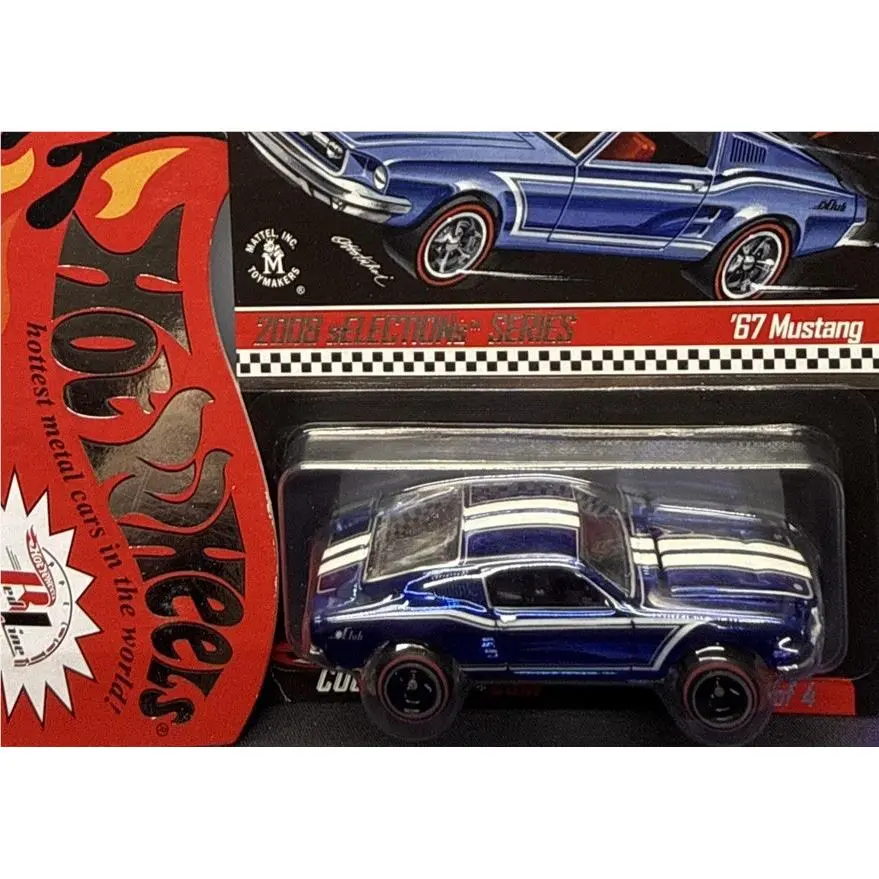 1968 Custom Mustang Spectraflame Otto Blue Hot Wheels Red Line Club 6805/7897