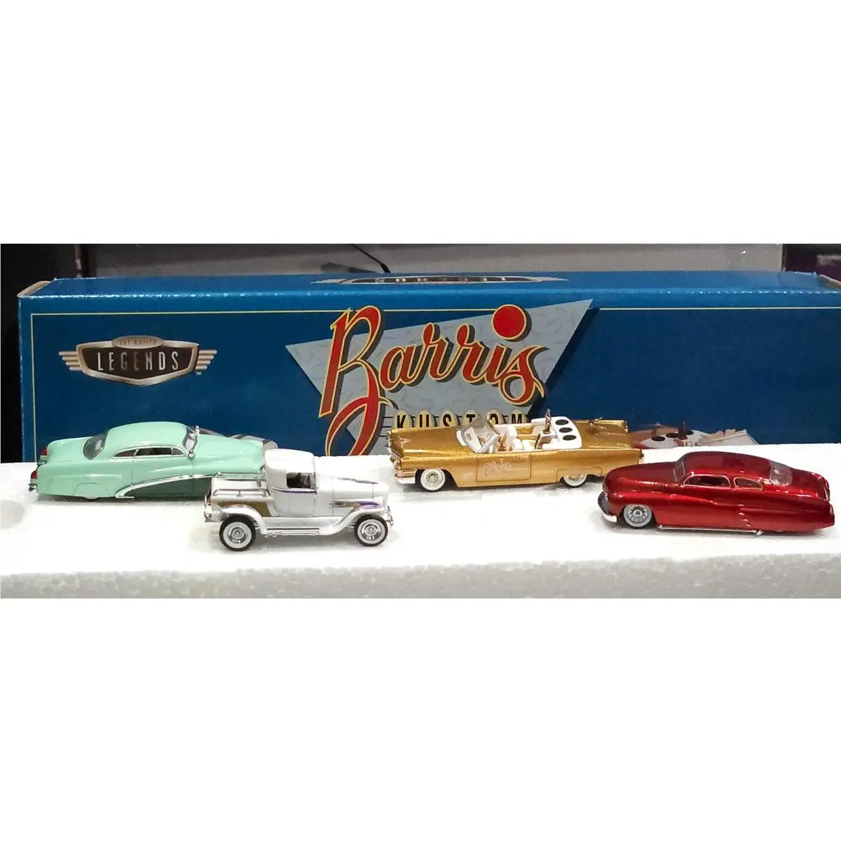 Hot Wheels Legends Barris Kustom 4-Car Set Hirohata Merc Acrylic Display 17632