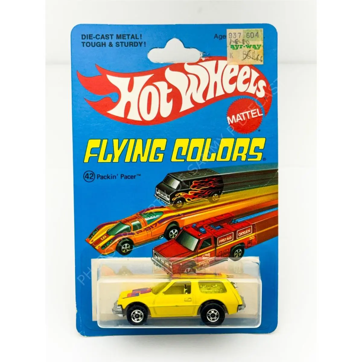 Hot Wheels Blackwall Packin Pacer Flying Colors 42 in Blisterpack