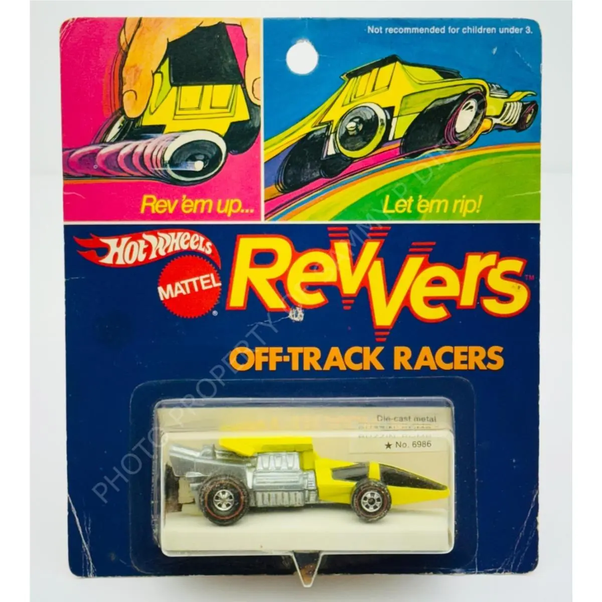 Hot Wheels Redline Revvers Buzzin Bomb Yellow Enamel in Blisterpack