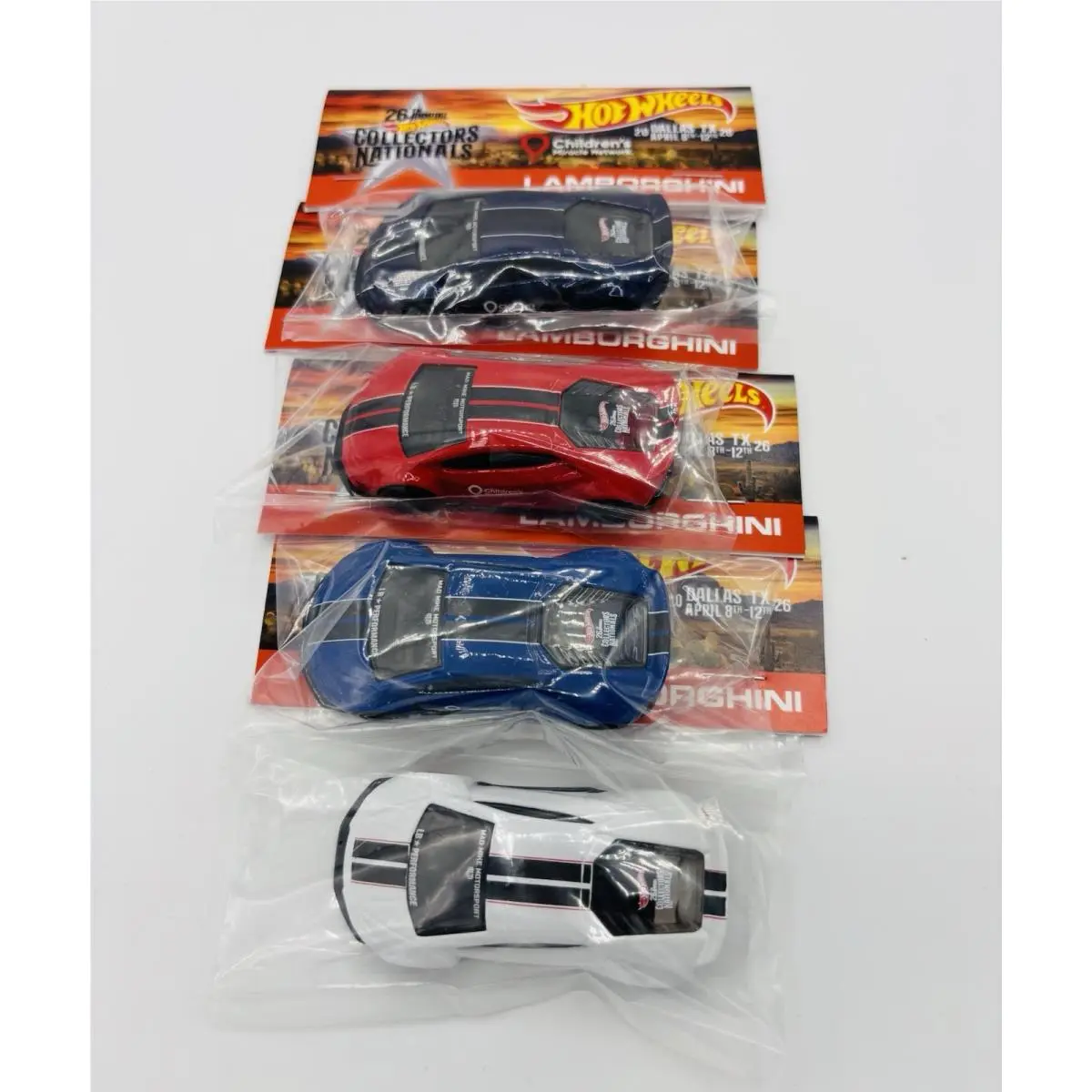 Hot Wheels 2026 26th Nationals Dallas Lamborghini Huracan Bingo Mania Set of 4