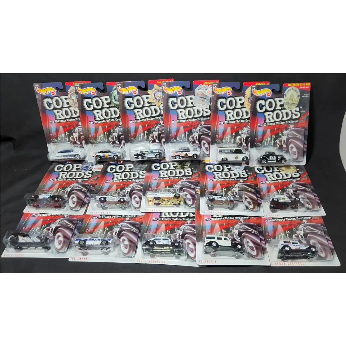 Hot Wheels 1999 Cop Rods Series 1 Complete Set of 16