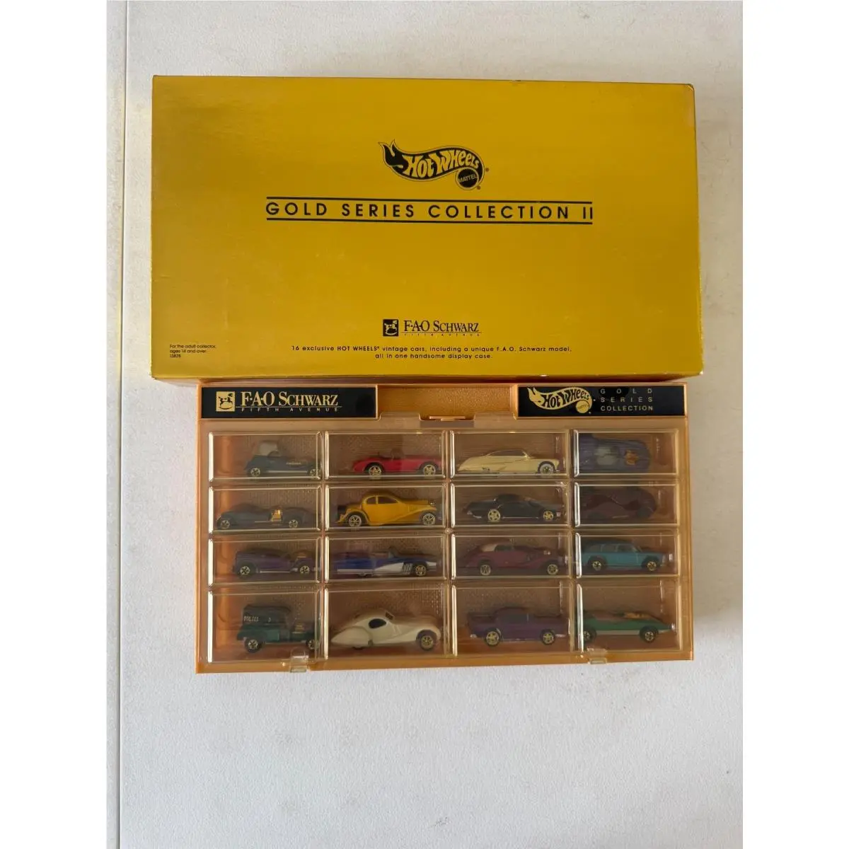 Hot Wheels Fao Schwarz Gold Series Collection 16 Car Set 1994 Series 1 CD4