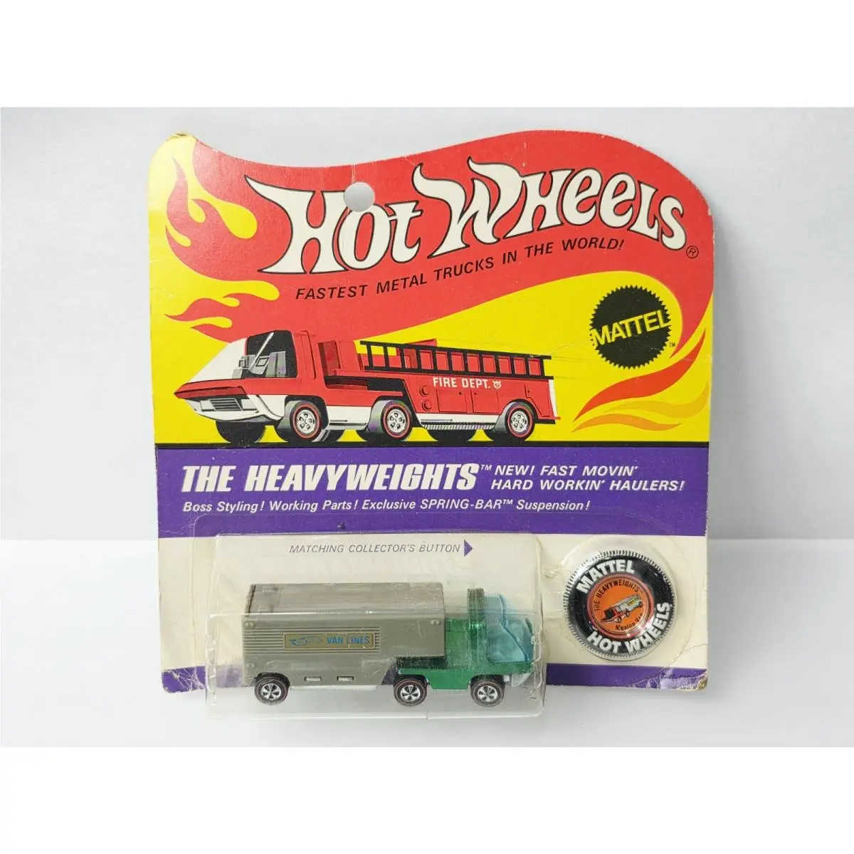 Hot Wheels Redline Moving Van Green White Interior Very Nice