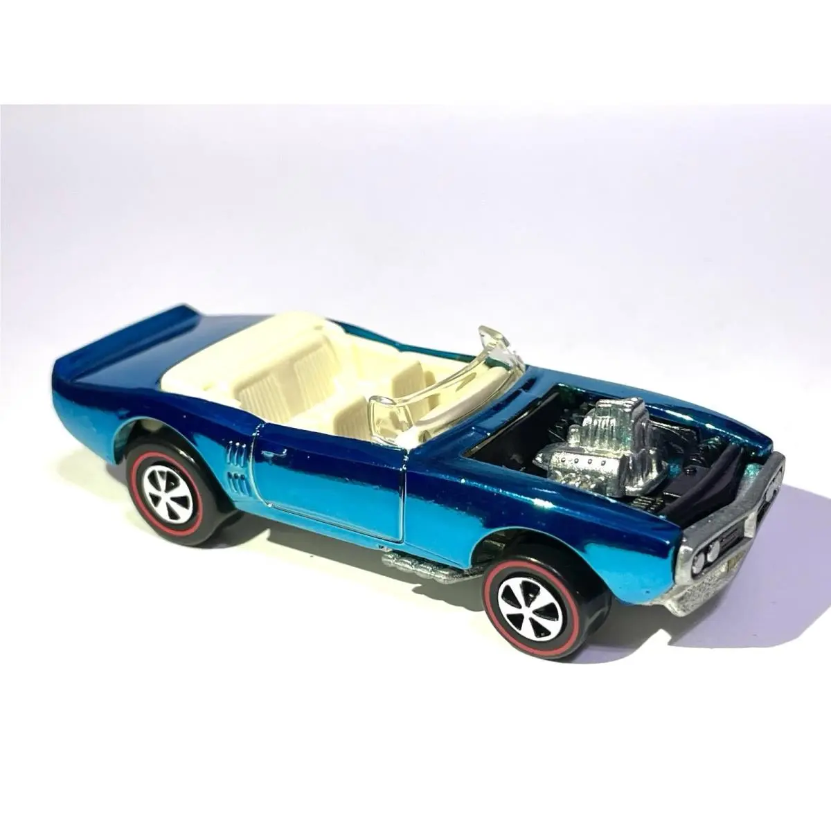 Hot Wheels “custom Made” 1 / 1 Light MY Firebird Redline ⬜ Chrome Blue