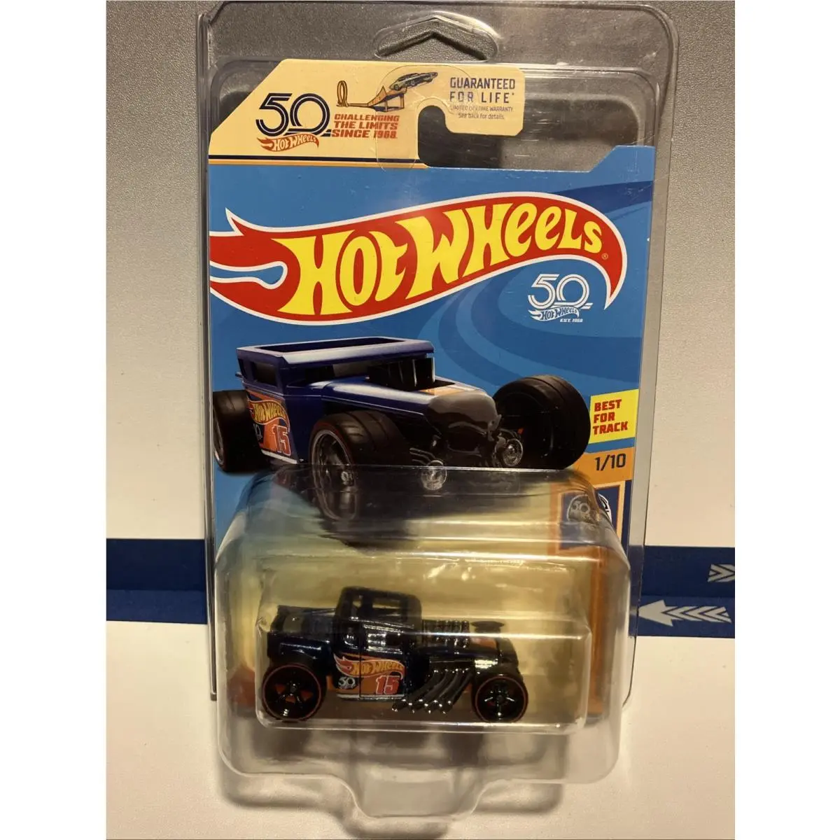 2018 Hot Wheels Ultimate Super Treasure Hunt Bone Shaker 50th Vhtf W/ Protecto
