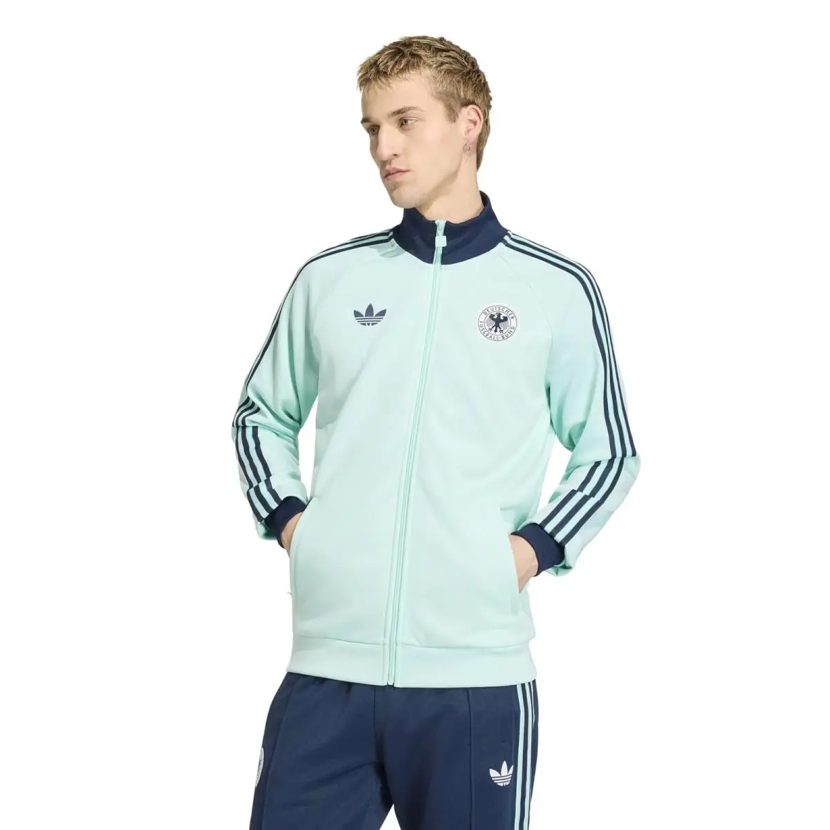Men`s Adidas Turquoise Germany National Team Originals Full-zip Track Jacket