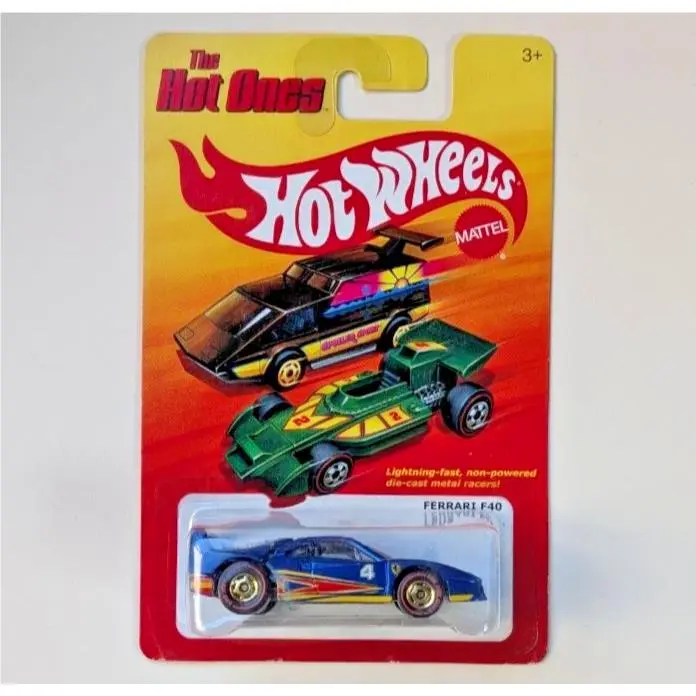 Hot Wheels The Hot Ones Ferrari F40 Blue Chase with Red Line Wheels