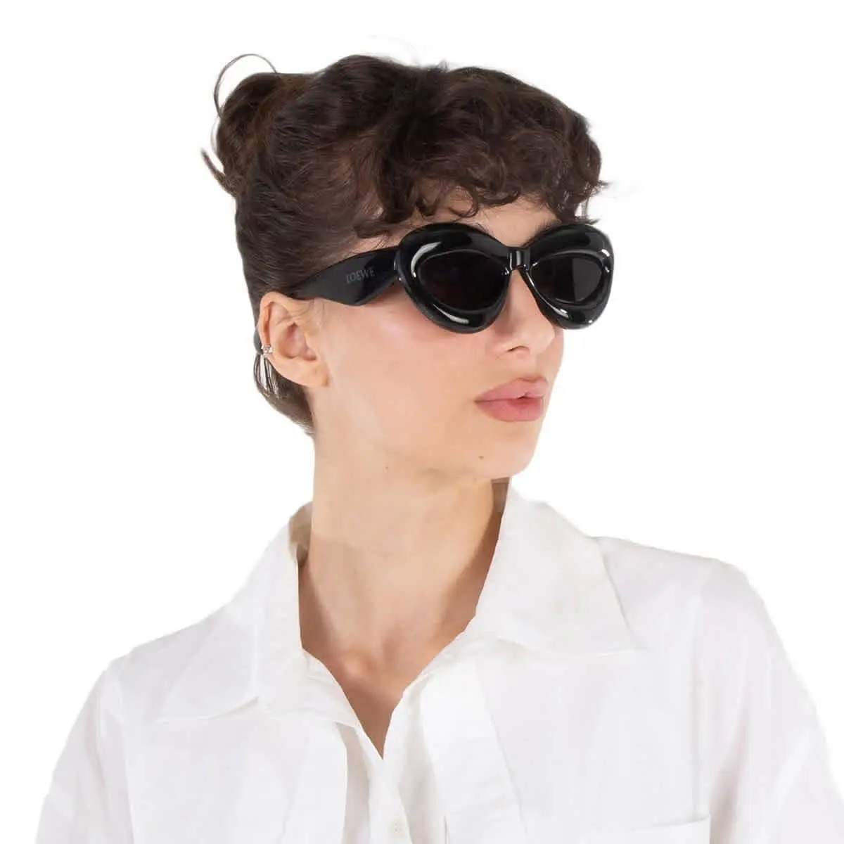 Loewe Grey Cat Eye Ladies Sunglasses LW40097I 01A 55 LW40097I 01A 55