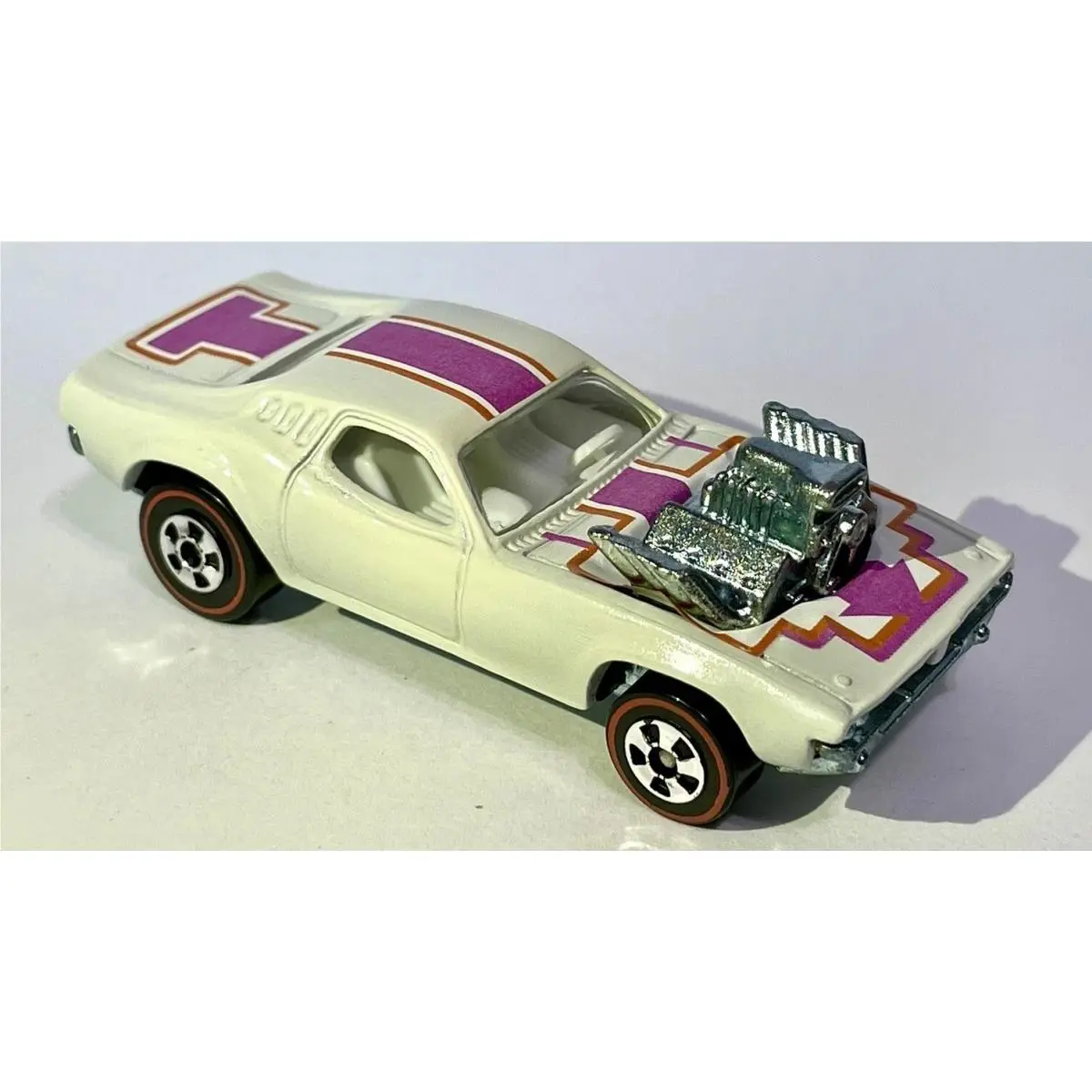 Custom Made Race White Mattel Hot Wheels- Rodger Dodger Redline