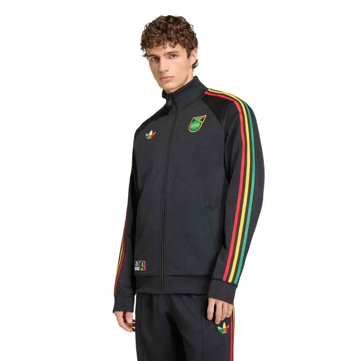 Men`s  Black Jamaica National Team Originals Full-zip Track Jacket by Adidas