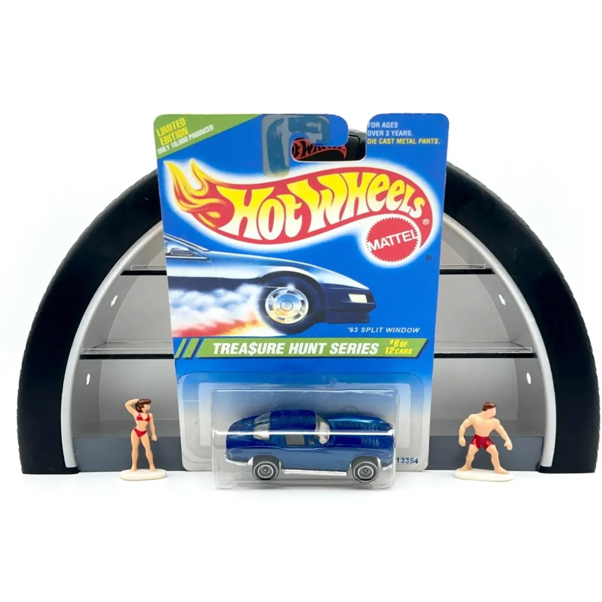 Hot Wheels 1995 Treasure Hunt Series Blue `63 Split Window Corvette W/protector