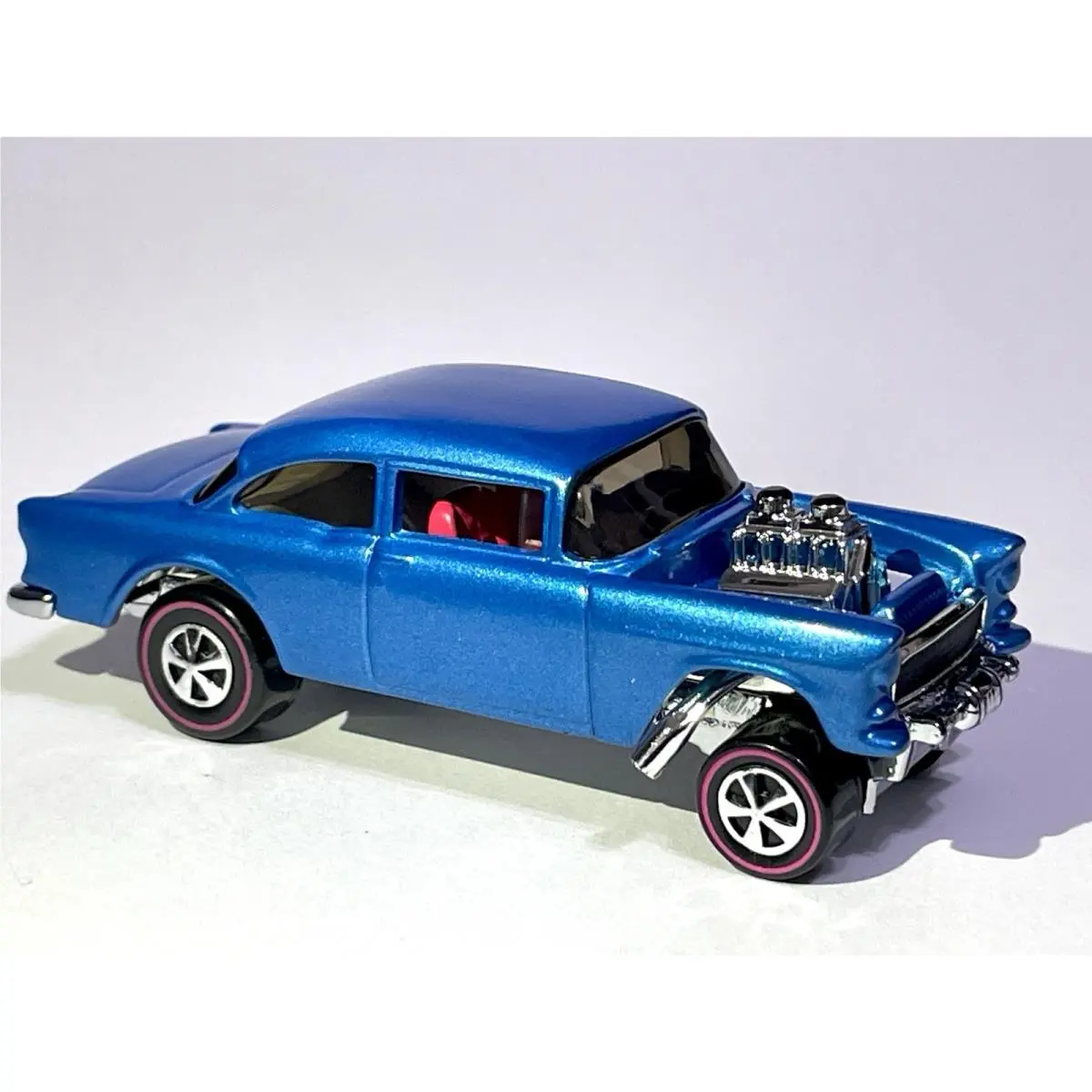 Hot Wheels Chevy Bel Air Gasser ‘ 55 Custom Made Metallic Blue Redline