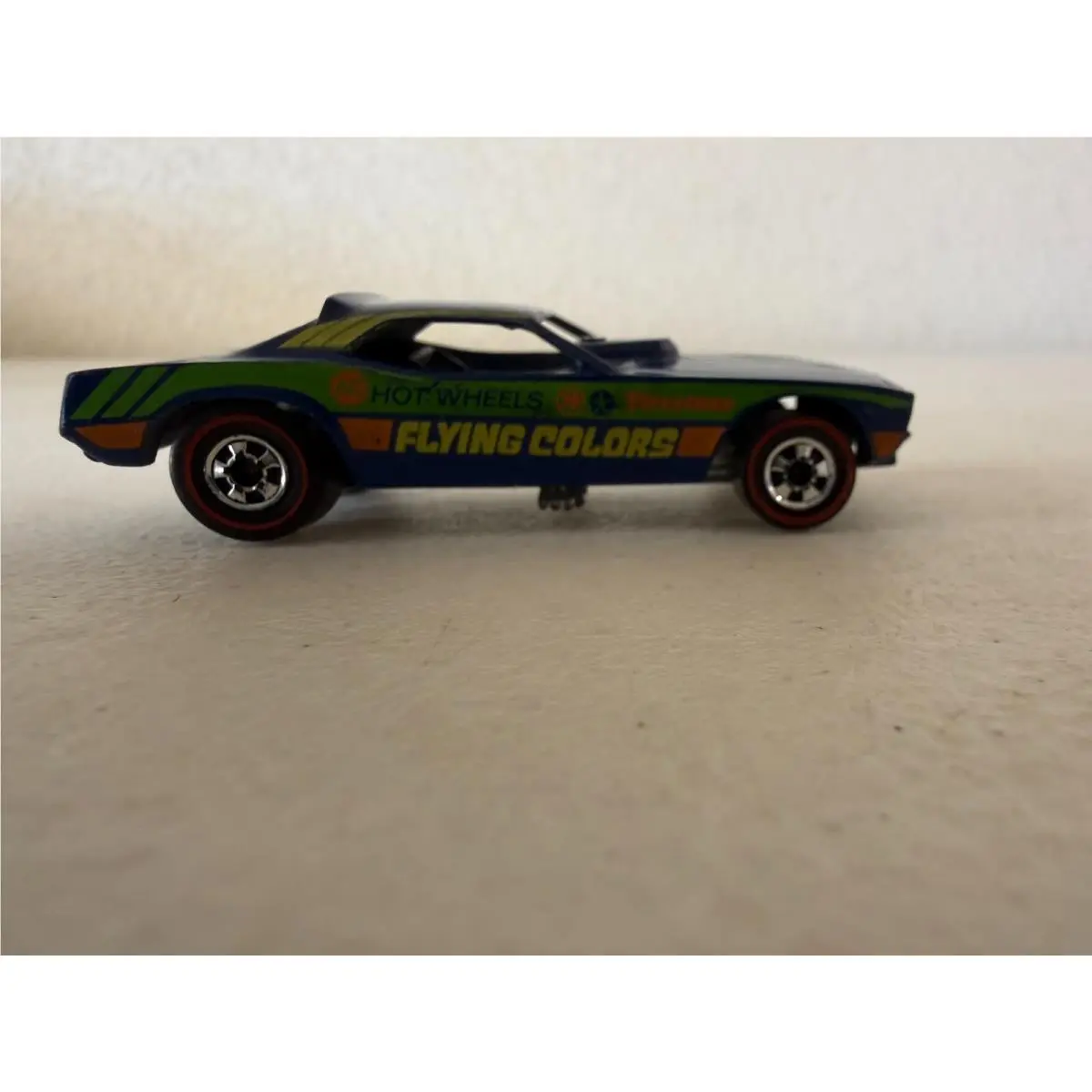 Vintage 1969 Hot Wheels Redline Flying Colors Top Elimintator Funny Car Blue CJ6