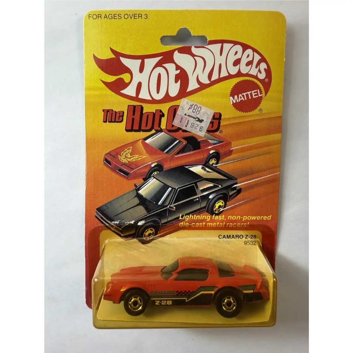 1986 Hot Wheels The Hot Ones Red Camaro Z-28 No. 9532 Malaysia Nice Card Read