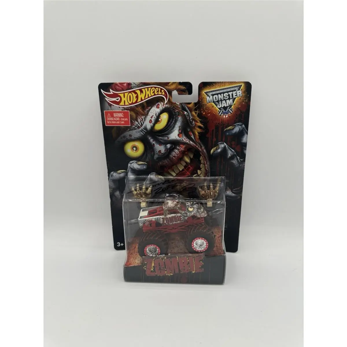 Hot Wheels Monster Jam Zombie 1 of 2 500 Large Card Mail In Autographed