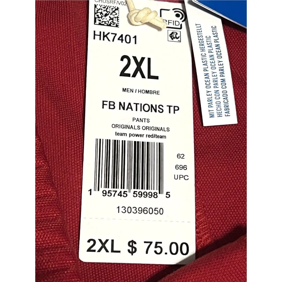 Adidas clothing - Adidas HK7401 - Red 13