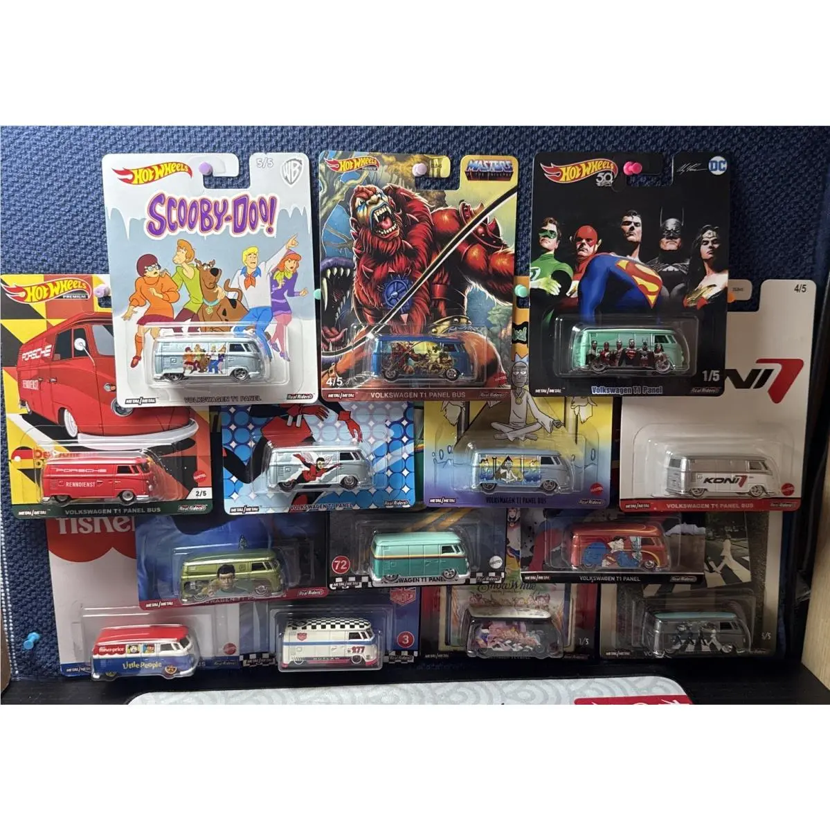 Hot Wheels- Premium Assorted Volkswagen T1 Panel- Real Riders- Lot Of 14