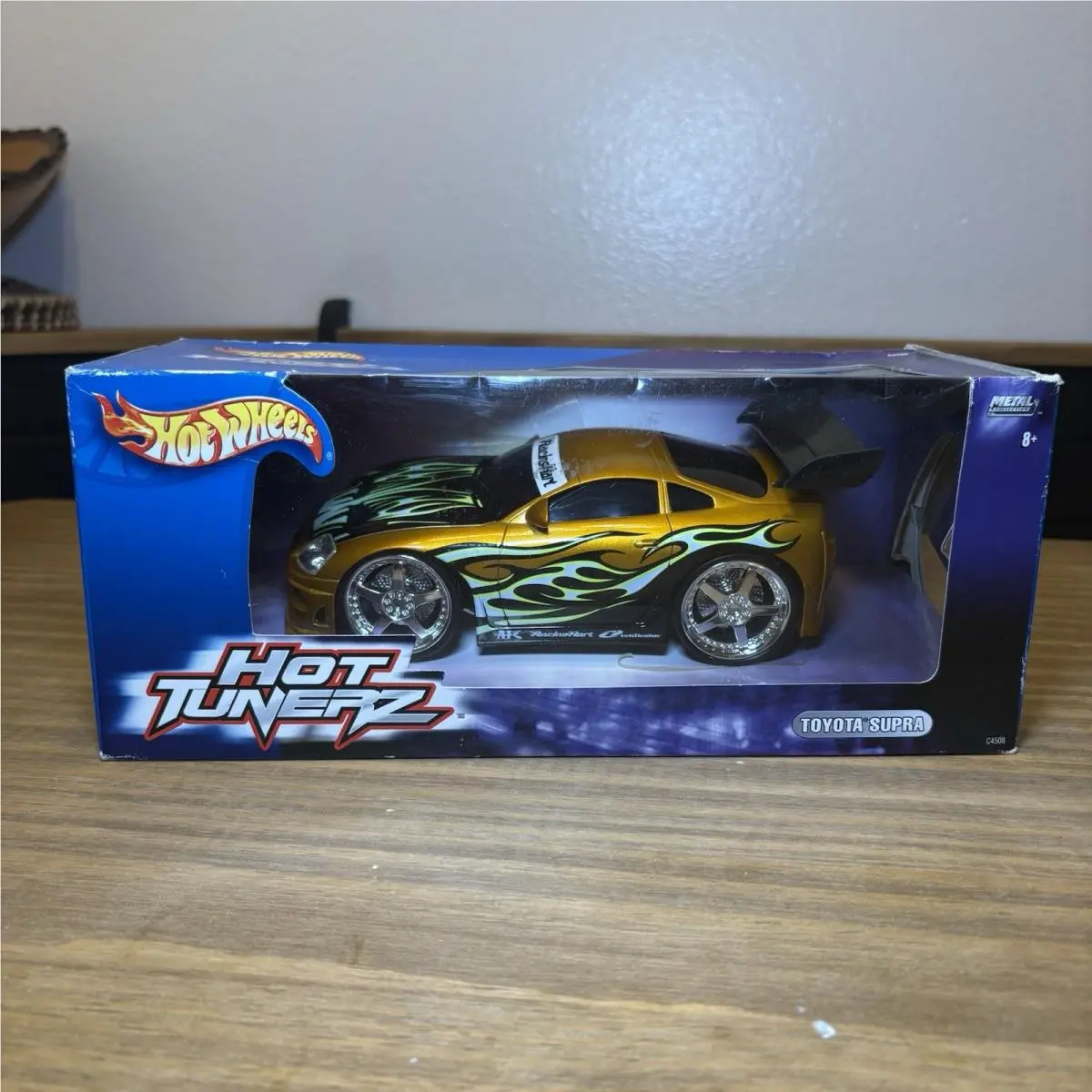 Hot Wheels Hot Tunerz Toyota Supra 1:18 Diecast Gold w/ Box Mattel 2003
