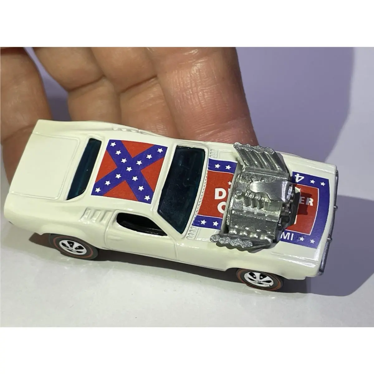 Hot Wheels Custom Made Redline Rodger Dodger • Dixie Challenger White