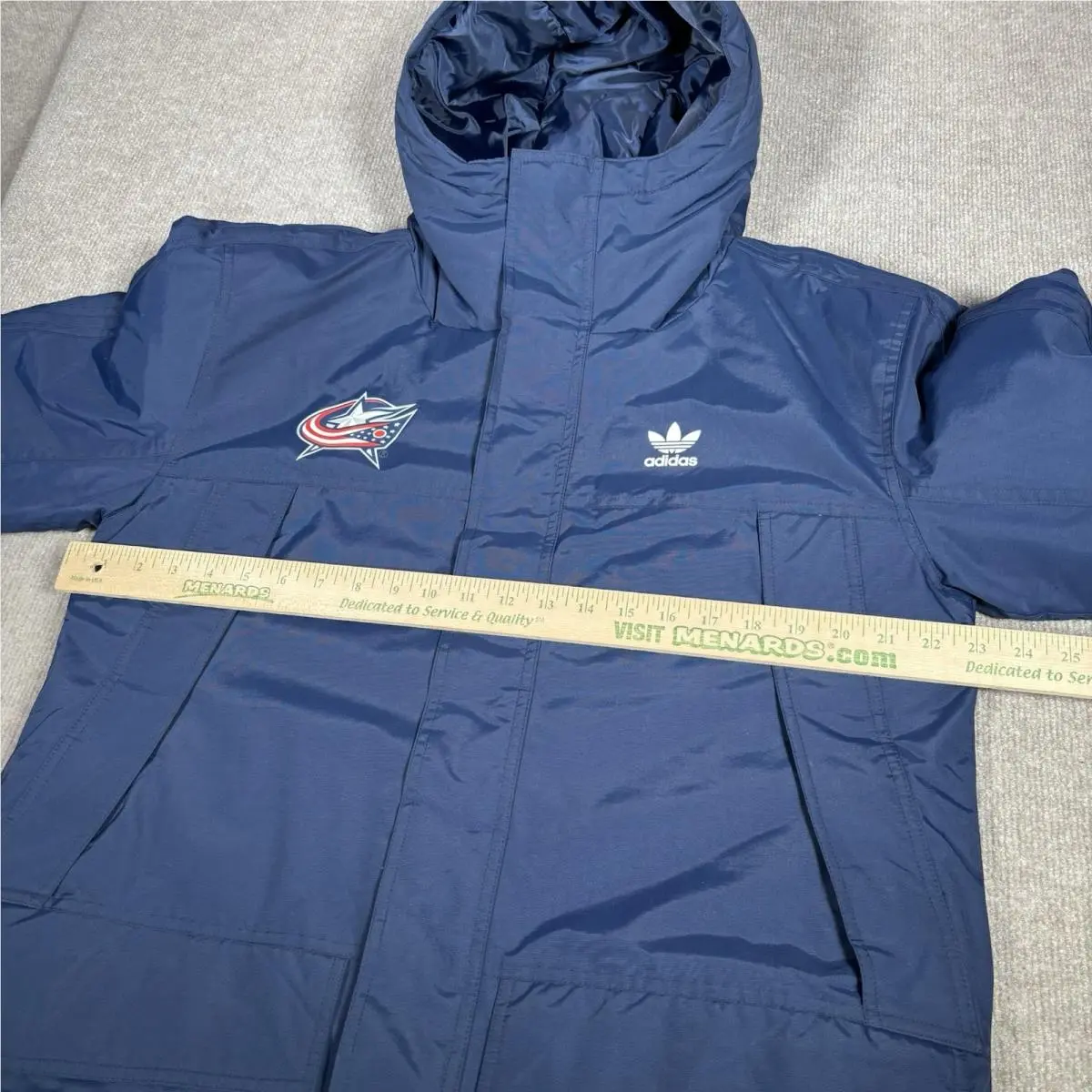 Adidas clothing - Adidas Padded Parka Jacket - Padded Parka Jacket - Blue 12