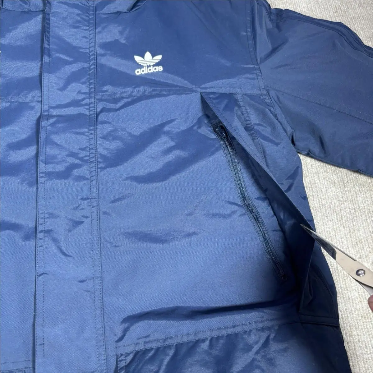 Adidas clothing - Adidas Padded Parka Jacket - Padded Parka Jacket - Blue 2