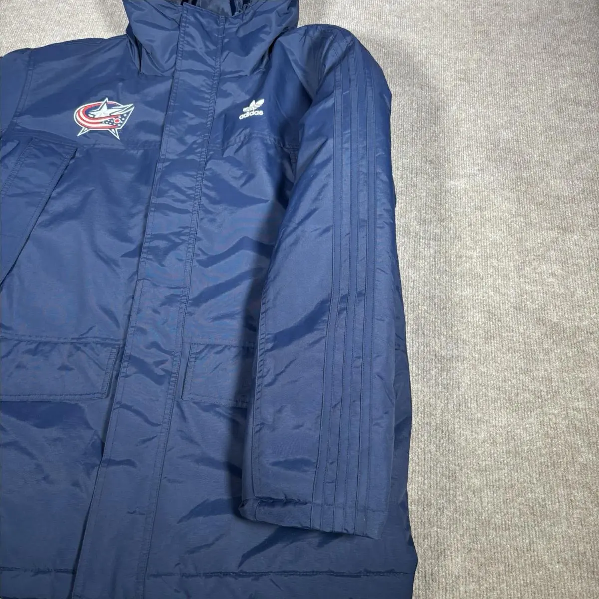 Adidas clothing - Adidas Padded Parka Jacket - Padded Parka Jacket - Blue 4