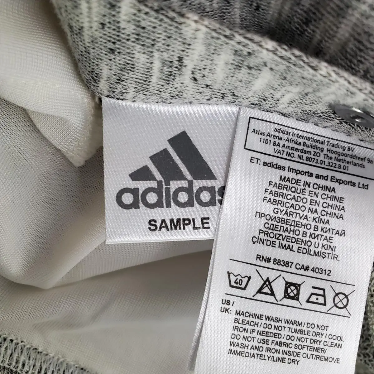 Adidas clothing - mens size full zip water wind resistant warmup windbreaker track trefoil originals stripe sample deadstock nwt hooded hoodie short sleeve sweatshirt basketball - Gray 12