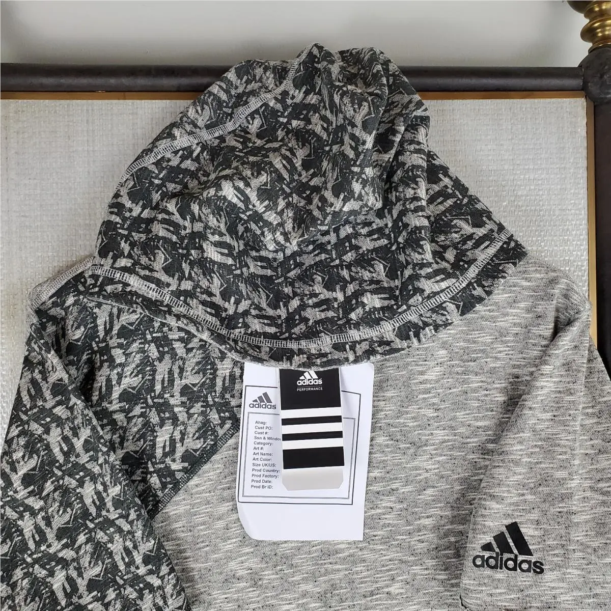 Adidas clothing - mens size full zip water wind resistant warmup windbreaker track trefoil originals stripe sample deadstock nwt hooded hoodie short sleeve sweatshirt basketball - Gray 2