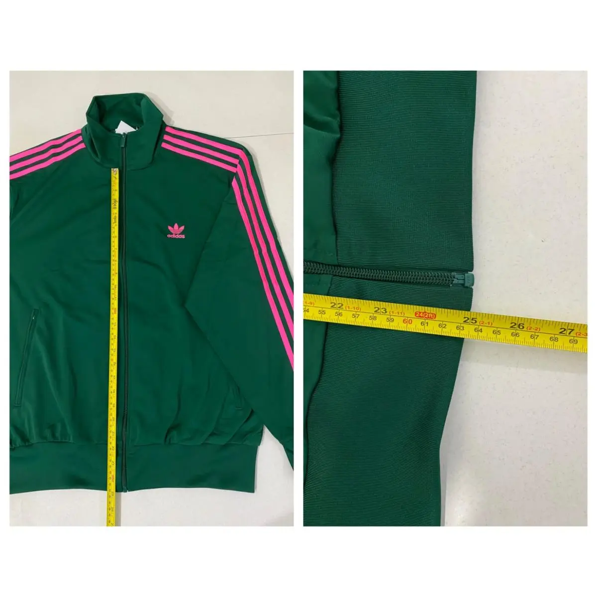 Adidas clothing - adidas Firebird - Firebird - Collegiate Green Lucid Pink 5