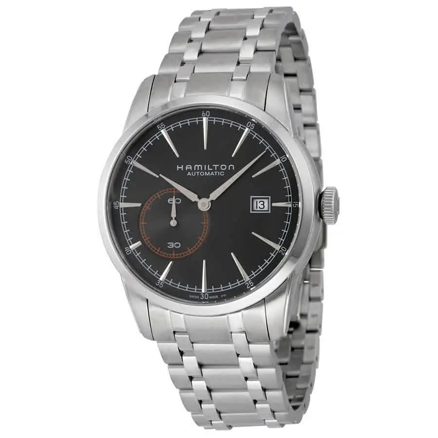 Railroad Automatic Black Dial Men`s Watch H40515131 by Hamilton