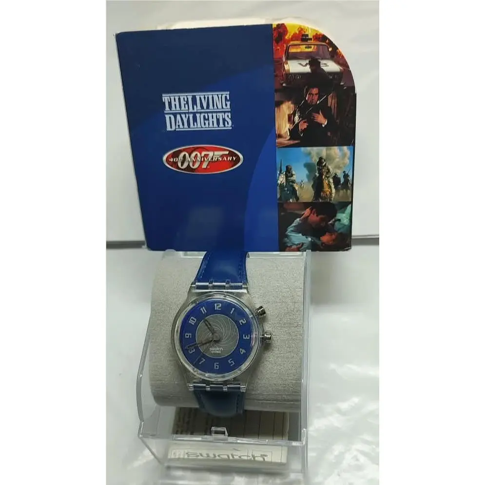 Swatch 007 GK914 The Living Daylights 2002 James Bond Loomi Watch Box
