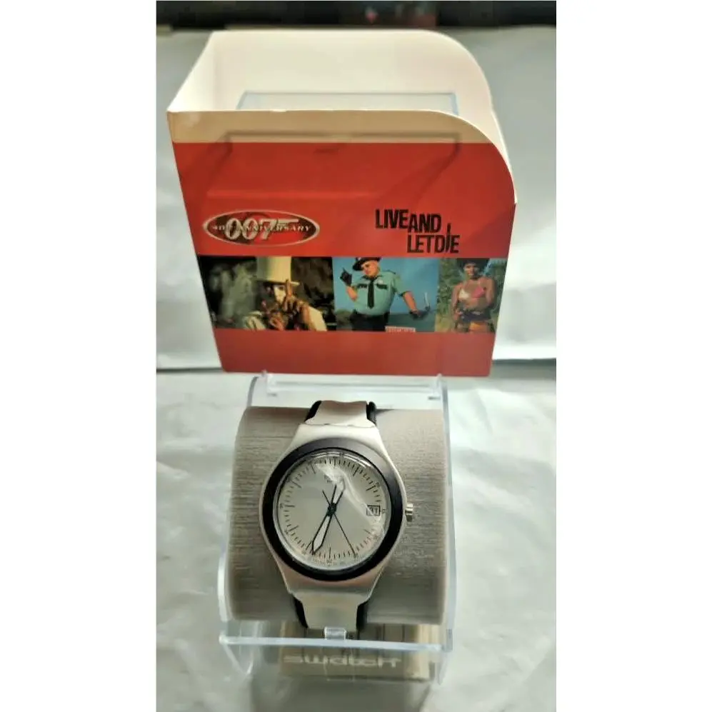 Swatch 007 YGS4012 Live and Let Die Irony Big 2002 James Bond Watch