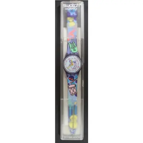 Swatch 1992 Tuba -drums Musical Instruments-GV104 Nos Watch/case/papers
