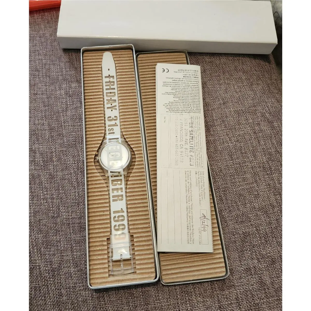 Vintage 1999 Swatch Ltd ED Last of The Millennium Never Worn w/ Alloybox GK302