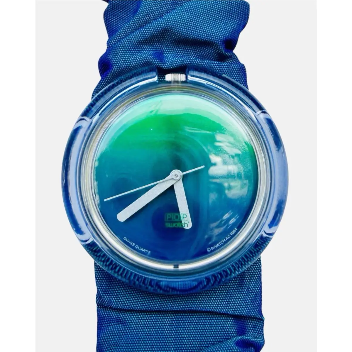 Vintage Swatch Watch Vert PMK109 1995 Pop 40mm Scrunchie Bracelet Band Nos